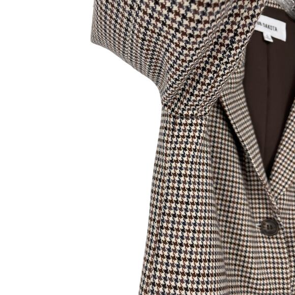 BB Dakota Long Pattern Lined Three Button Blazer Small Academia Preppy Office - Picture 12 of 16